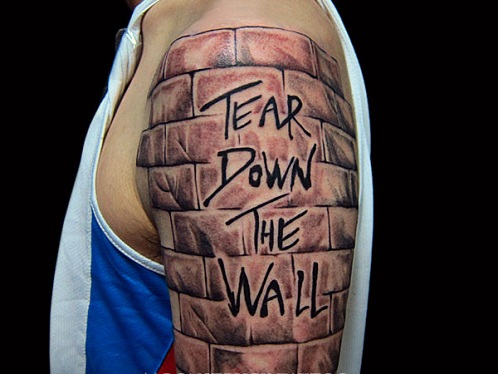  Stone Wall Work Tattoo Design