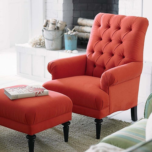 Accent Chair with Ottoman