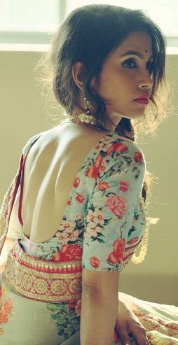 Floral, Print U Neck Blouse