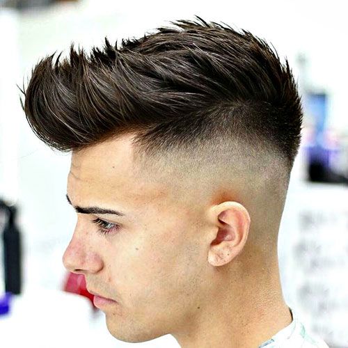 High Low Fade with Textured Spiky Hair