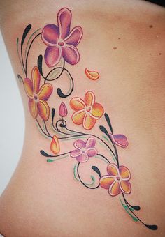 Lovely bell Plumeria Tattoo