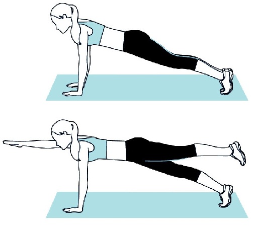 Plank super man pose