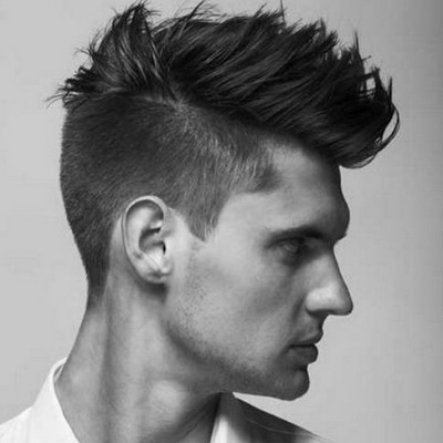 Messy Pompadour with Shaved Sides