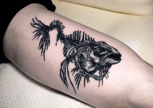 Shark Skeleton Tattoo