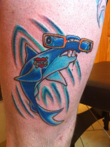 Abstract Shark Tattoo