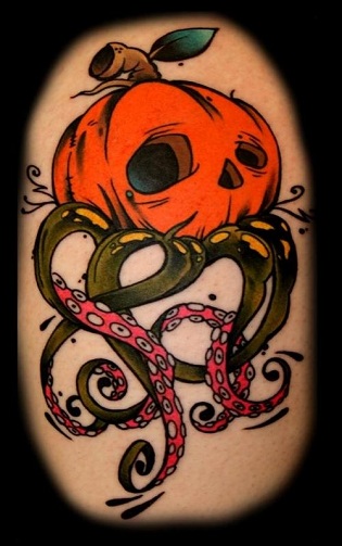 Creative Pumpkin Tattoo Design