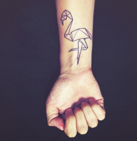 Flamingo Tattoos on arm