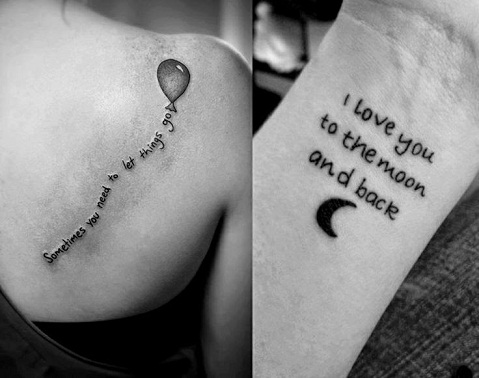 Feminine Tattoo with Quote