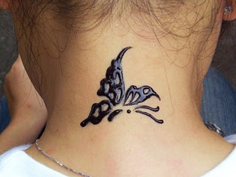 Butterfly On Neck