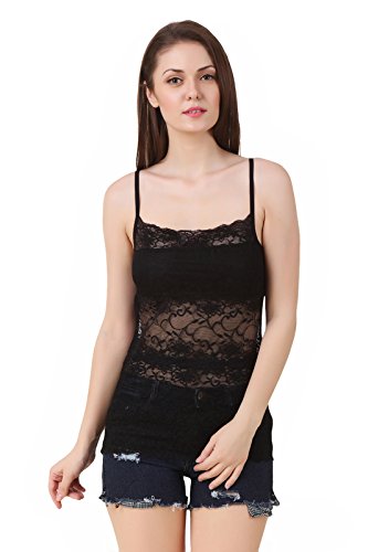 Padded Black Net Camisole