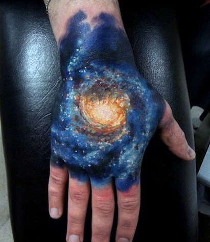 Hand Galaxy Tattoo