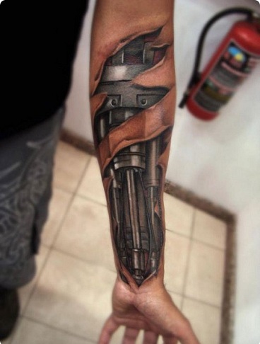 Cyborg Illusion Tattoo Designs