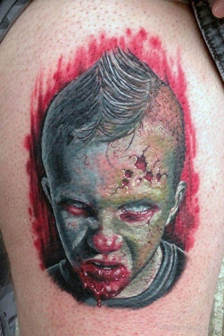 Marvellous Zombie Tattoo Design