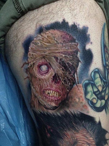 Thrilling Zombie Tattoo Design