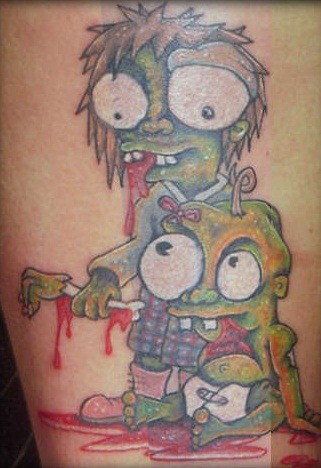 Appealing Zombie Tattoo Design