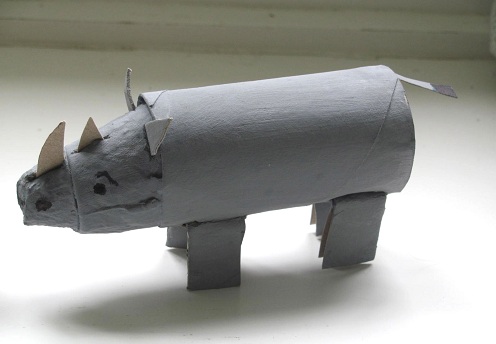 Cardboard Roll Rhino