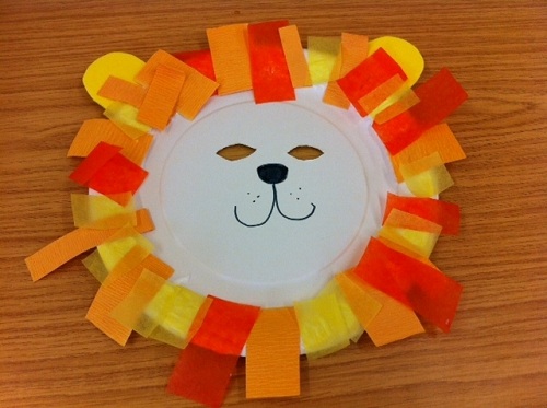 Lion Mask Paper Plate