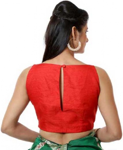 Slitted back neck Blouse -46