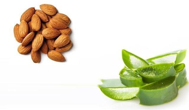 almonds and aloe vera for acne treatment