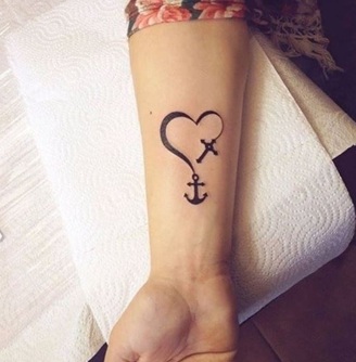 anchor heart tattoo