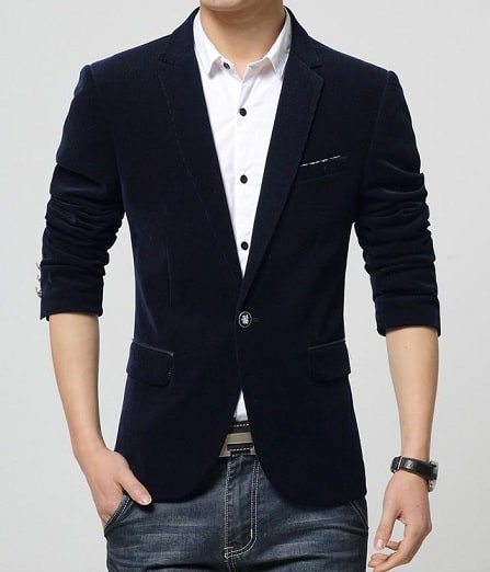 Black Fitted Blazer For Men