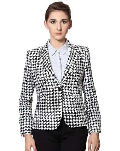 Black And White Blazer For Women