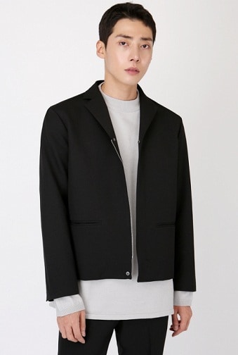 Black Cropped Blazer Men