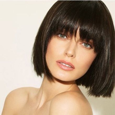 Bob Cut With Heavy Bangs