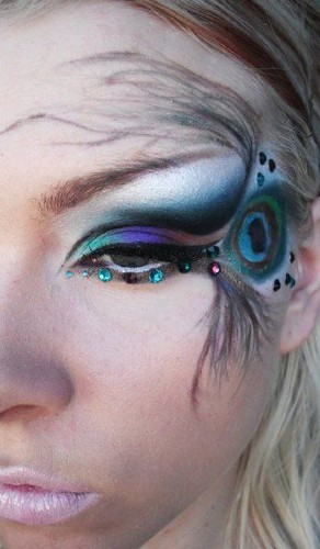 peacock eye makeup