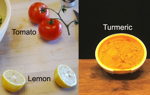 Tomato-Turmeric Pack lemon Juice Gram Flour