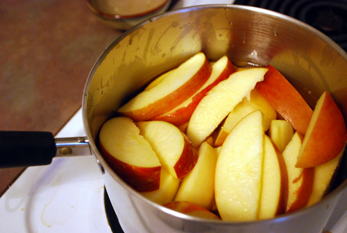 Boiled apple