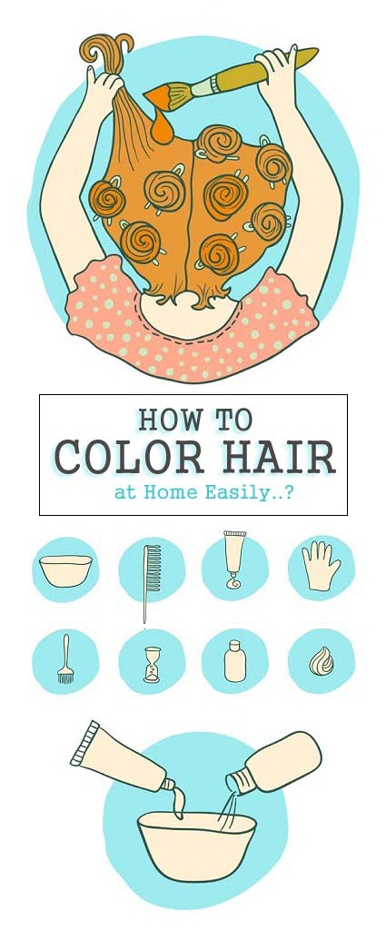 how to color hair at home