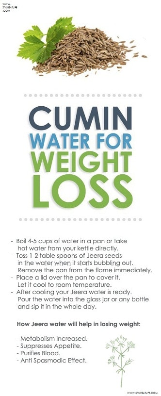 Cumin Water For Weight Loss