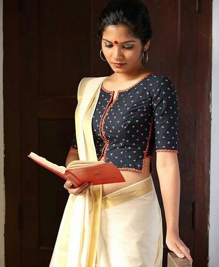 Printed Blouse for Kerala Saree