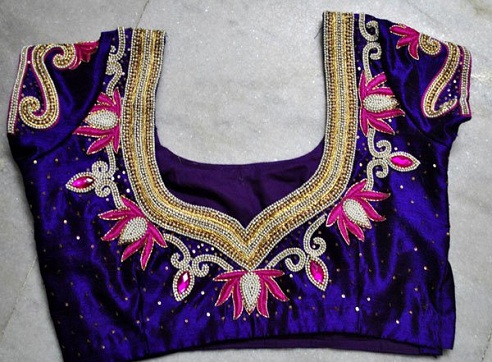 Floral Design Maggam Work Blouses