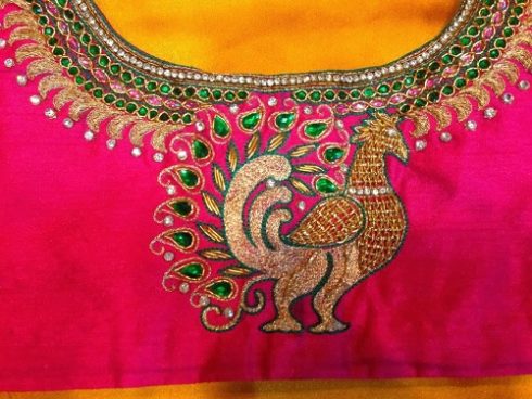 Peacock Maggam Work Blouses