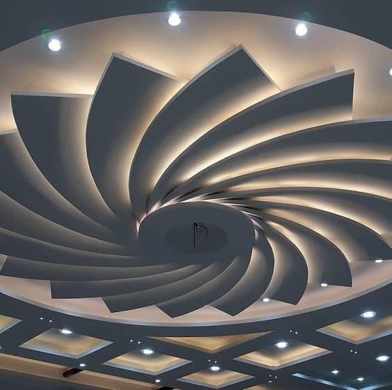 Gypsum Ceiling flower Designs