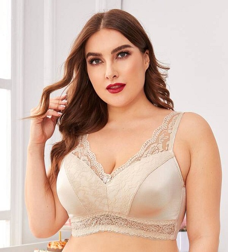 Plus Size Lace Bra