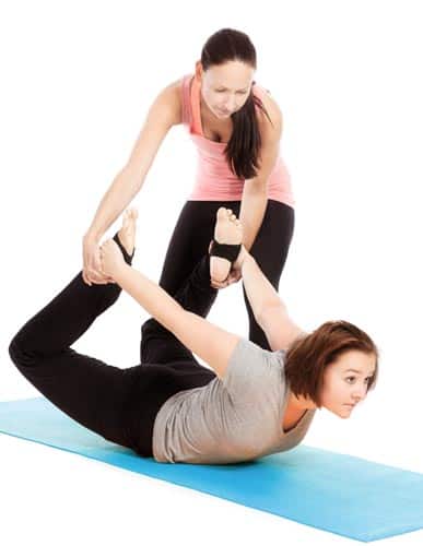 Partner To The Rescue In Dhanurasana