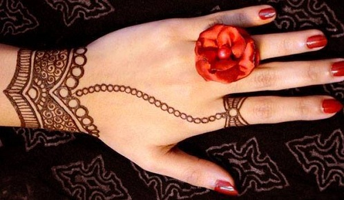 Bracelet with Ring Mehndi Design