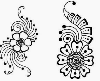 Beautiful Flower Mehndi Stencils