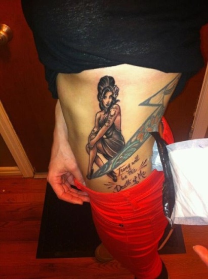 Amy Winehouse Tattoo for Legs