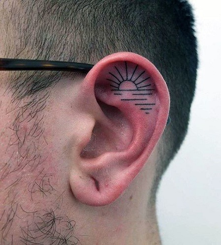 Top 15 Cute and Tiny Ear Tattoos With Images - Sunrise Personalized Tattoo