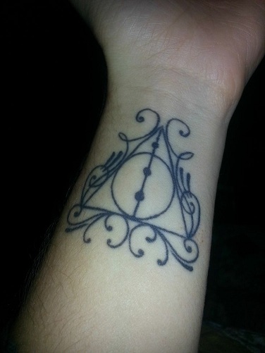 Designed Deathly Hallows Tattoo