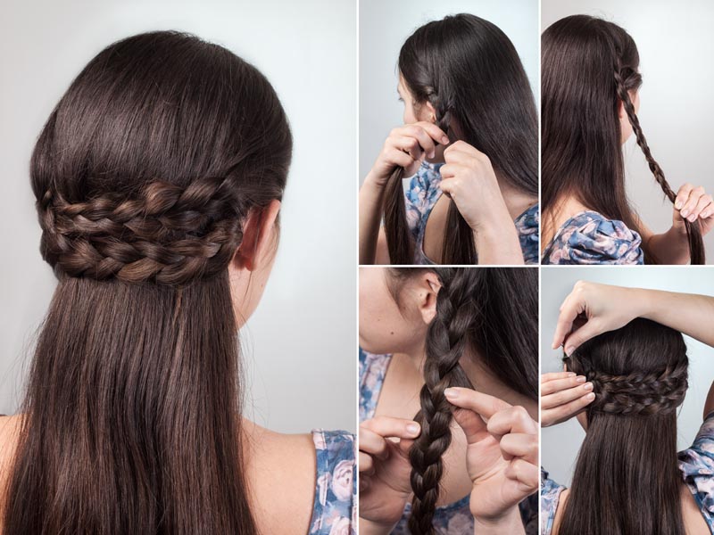 Semi-Braided Look with Gown