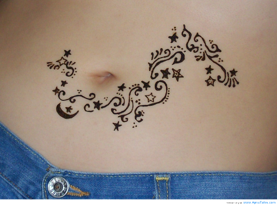 belly mehndi designs