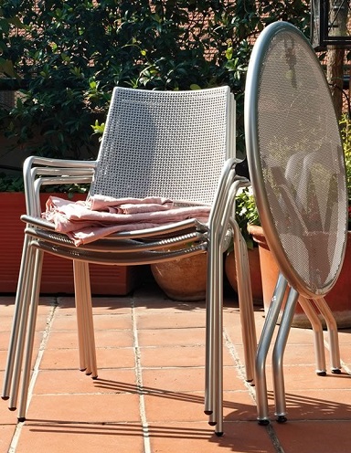 Stackable Armrest Chairs for Outdoor