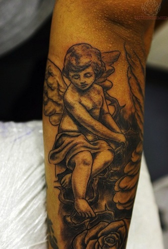 Peaceful Cherub Tattoo