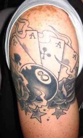 Gambling dice tattoo