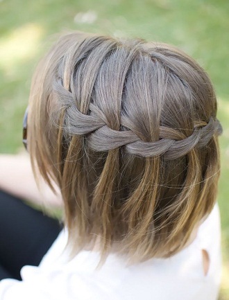 braided bob styles - Waterfall Braid